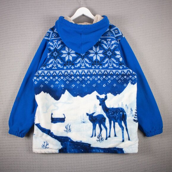 Classic Editions Winter Snow Deer Fleece Jacket - Picture 2 of 8